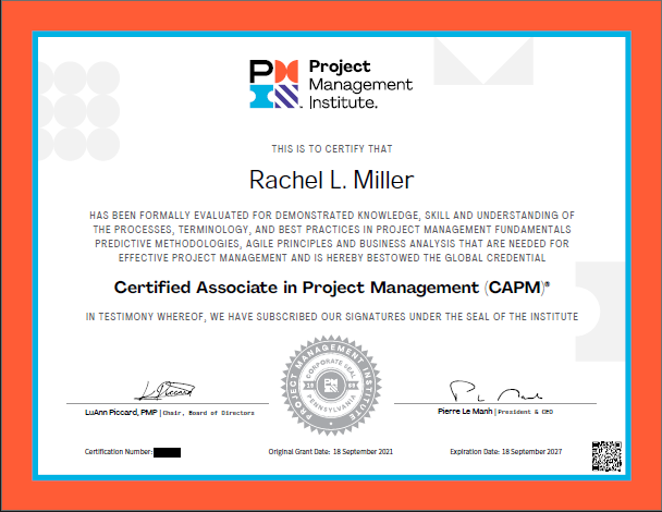 Certified Associate in Project Management (CAPM)