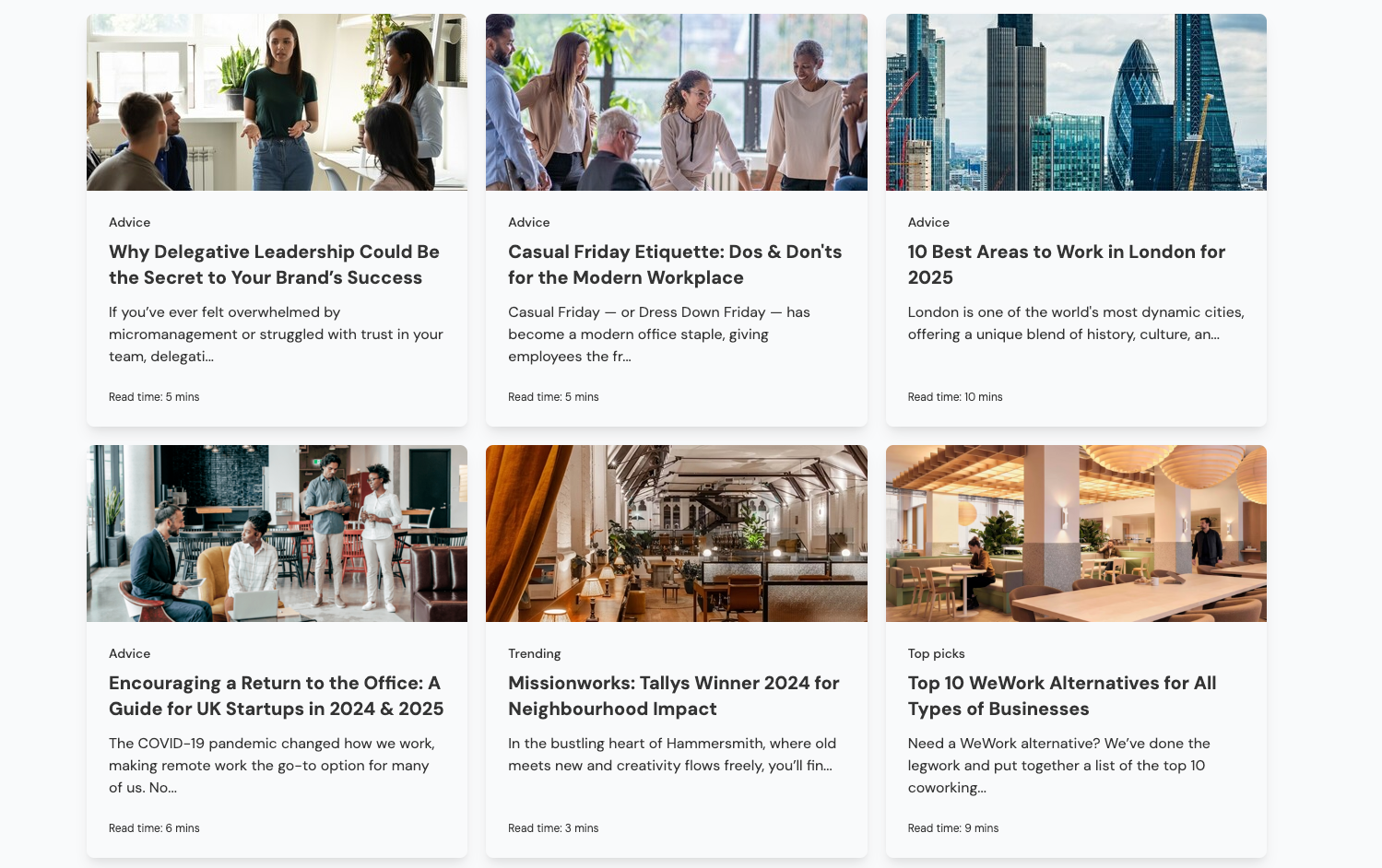 Snapshot of Tally Workspace's blog (all articles written by me)