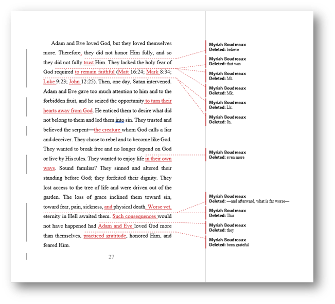 Copy-edited and proofread text
